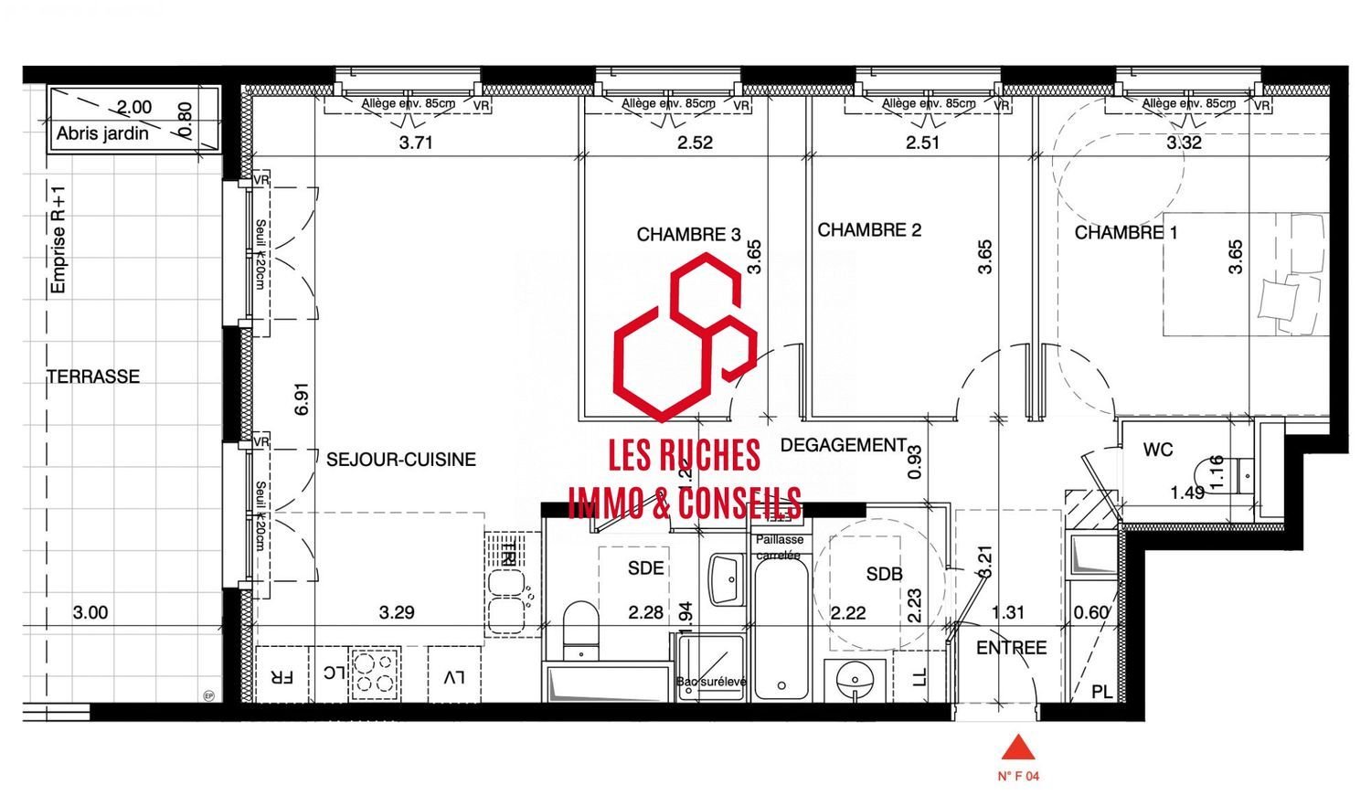 Appartement à vendre, 75m², Bussy-Saint-Georges