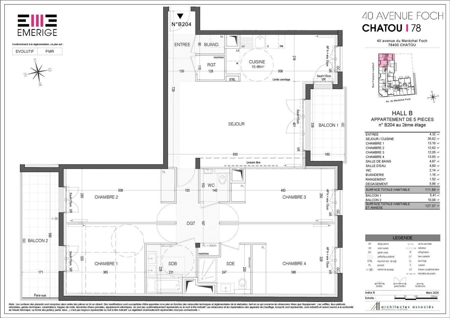 Appartement à vendre, 112m², Chatou