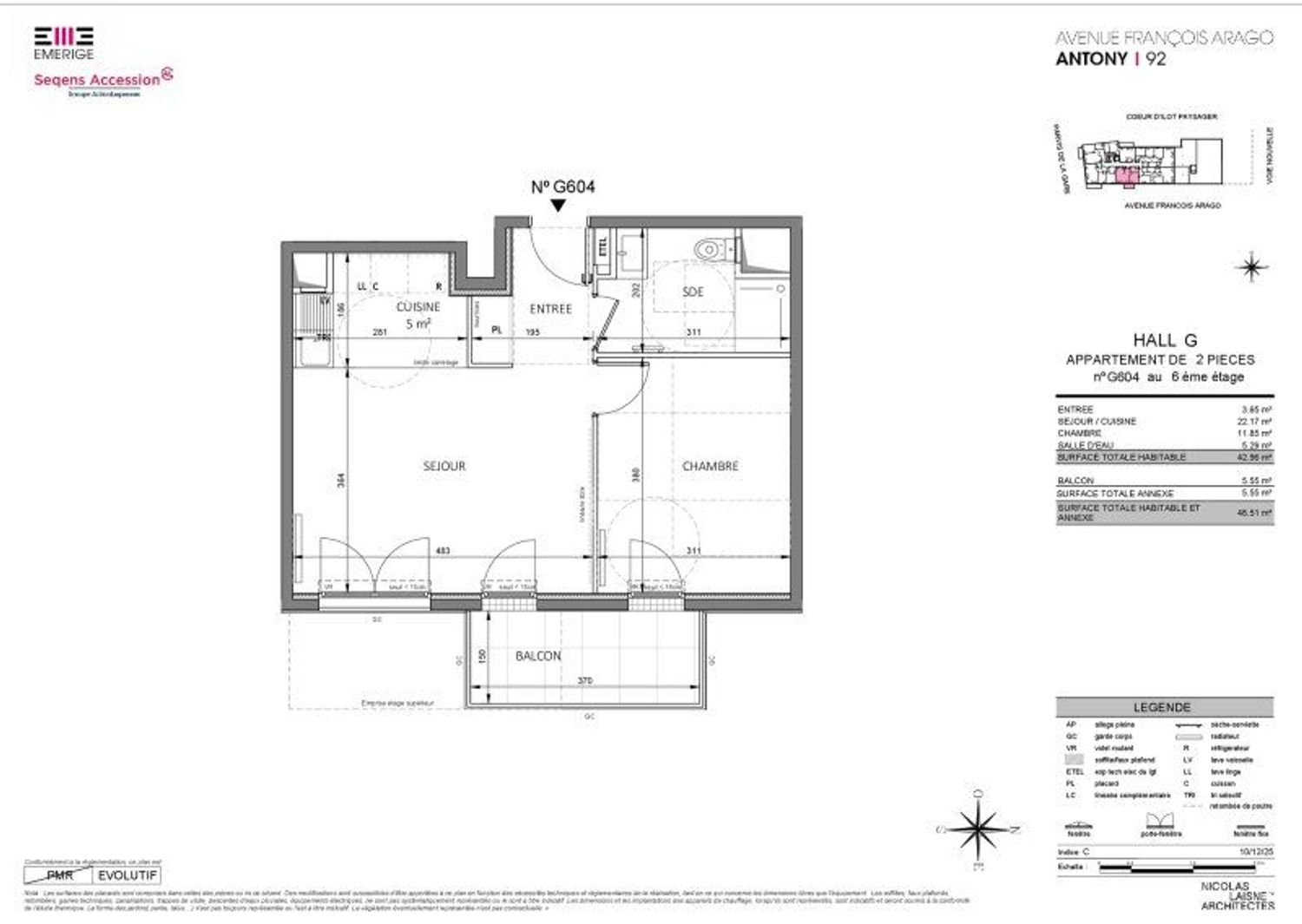 Appartement à vendre, 65m², Antony