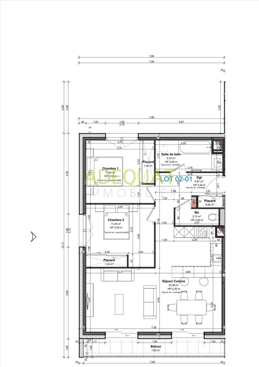 Appartement à vendre, 73m², La Tour-du-Pin