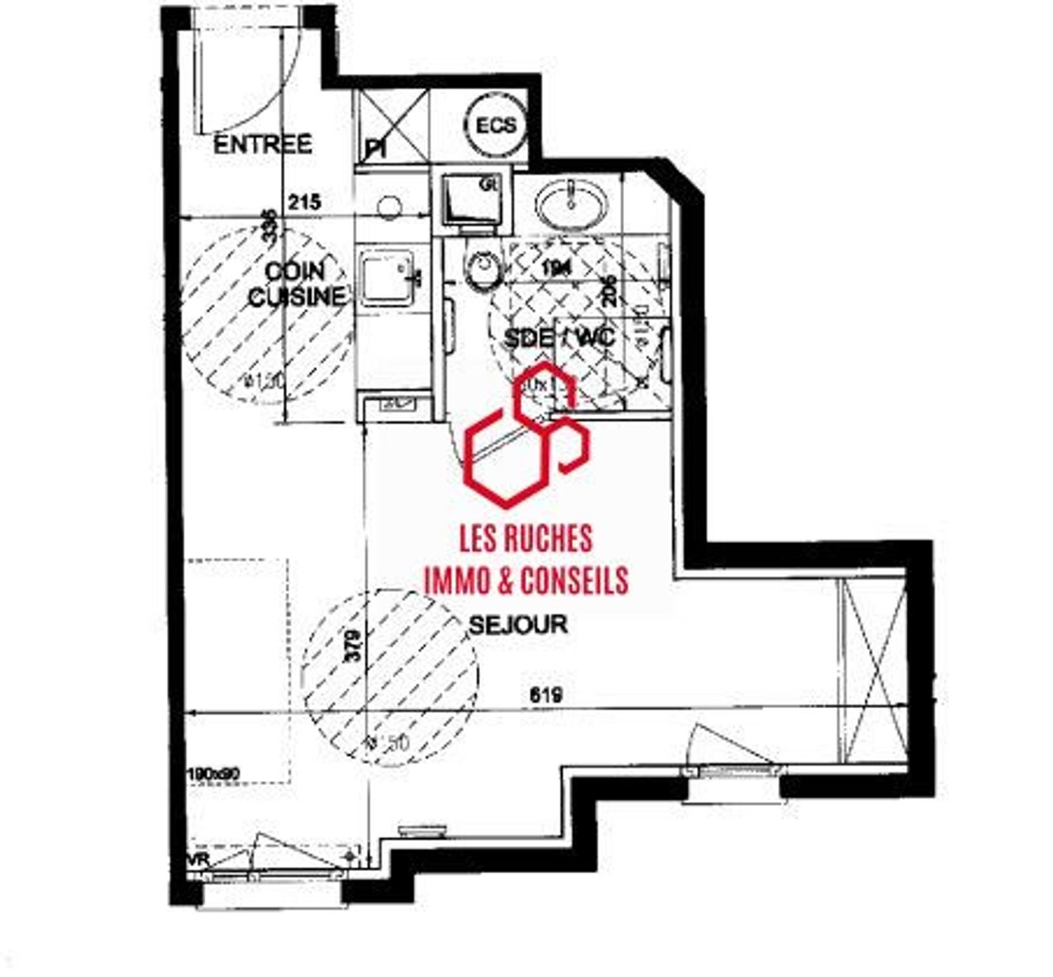 Appartement à vendre, 27m², Avon