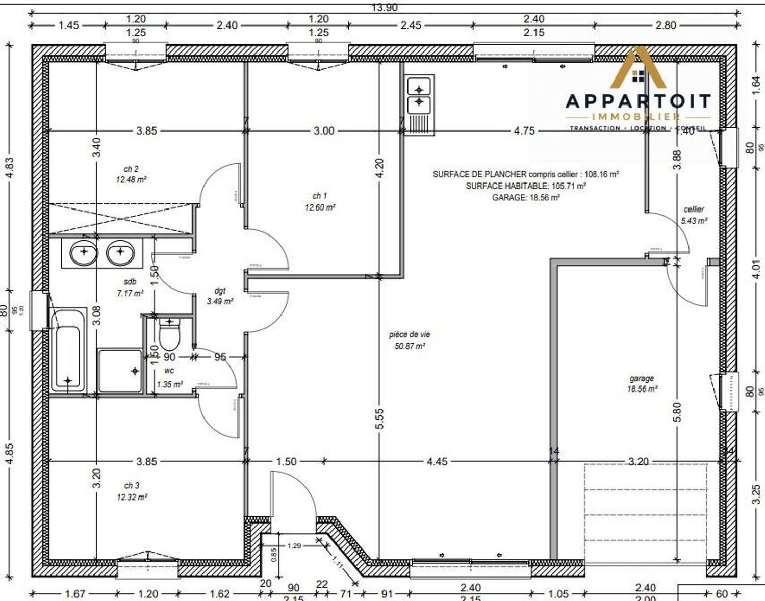 Maison à vendre, 105m², Charmeil