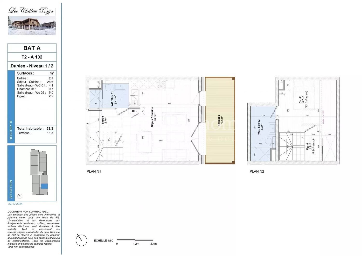 Appartement à vendre, 53m², Notre-Dame-de-Bellecombe