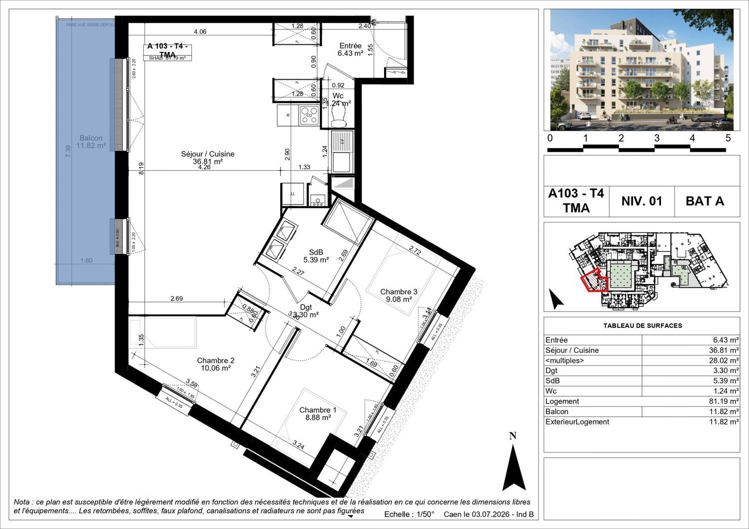 Appartement à vendre, 81m², Caen