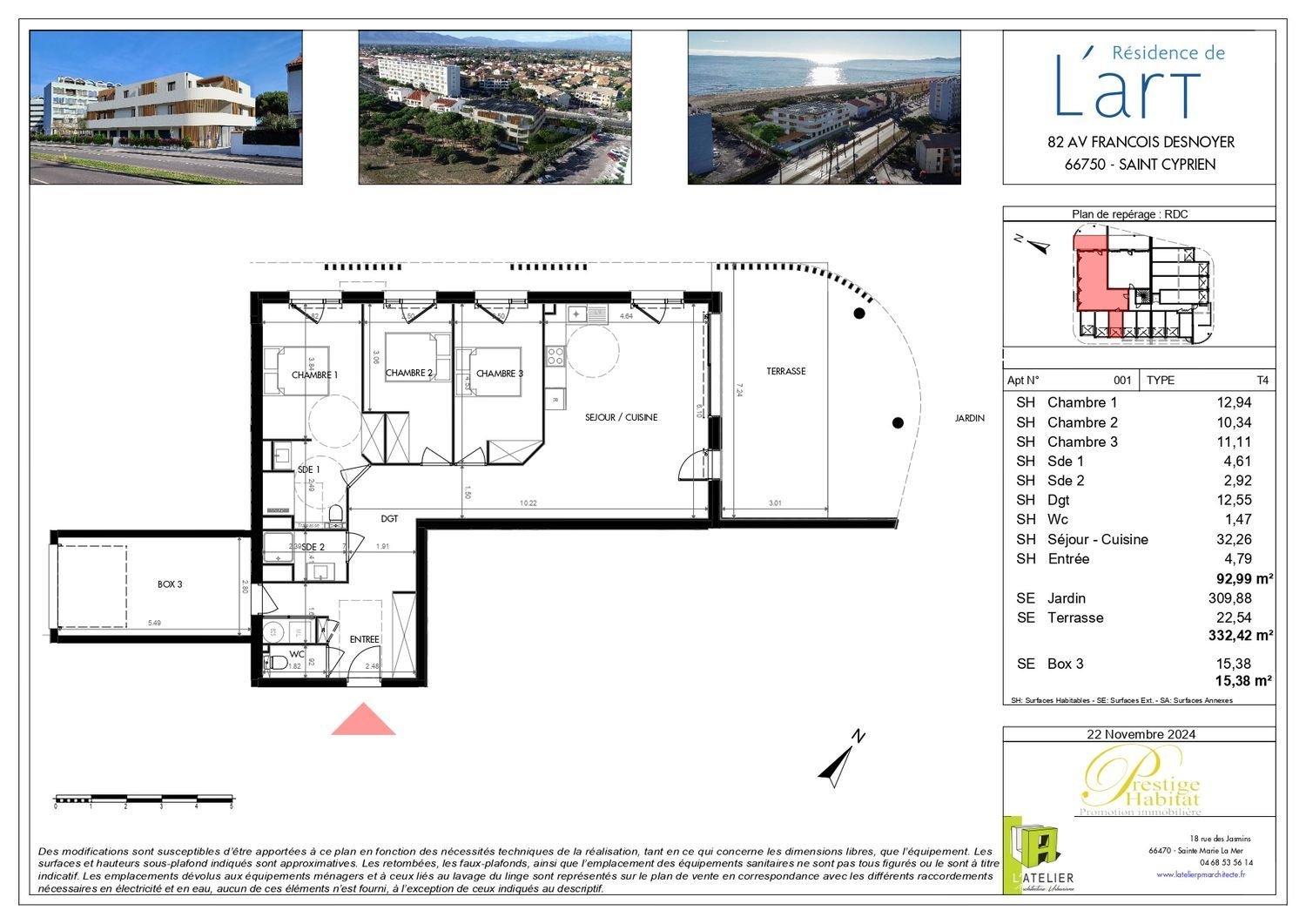 Appartement à vendre, 92m², Saint-Cyprien