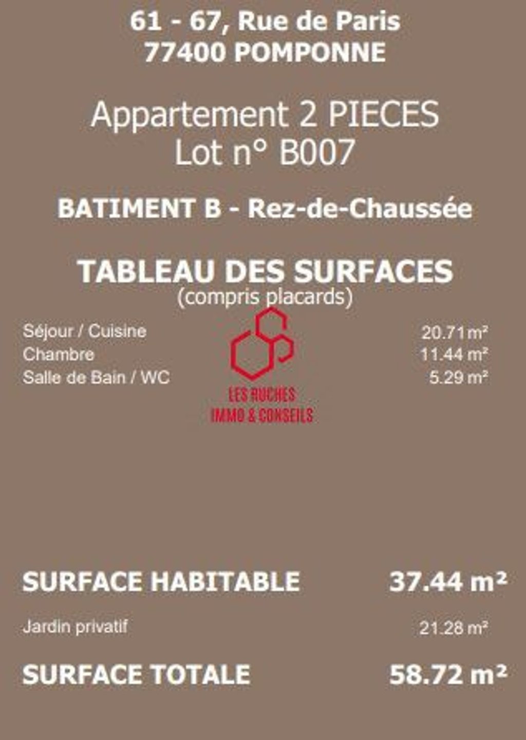 Appartement à vendre, 37m², Pomponne