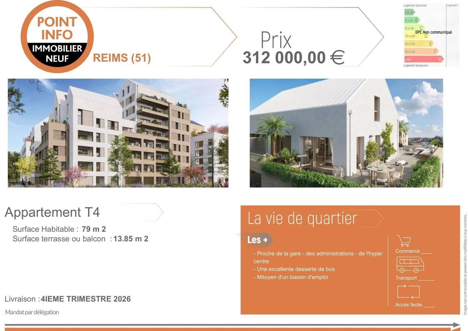 Appartement à vendre, 79m², Reims