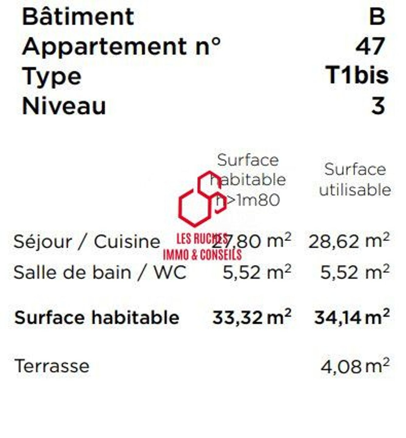Appartement à vendre, 33m², Creil