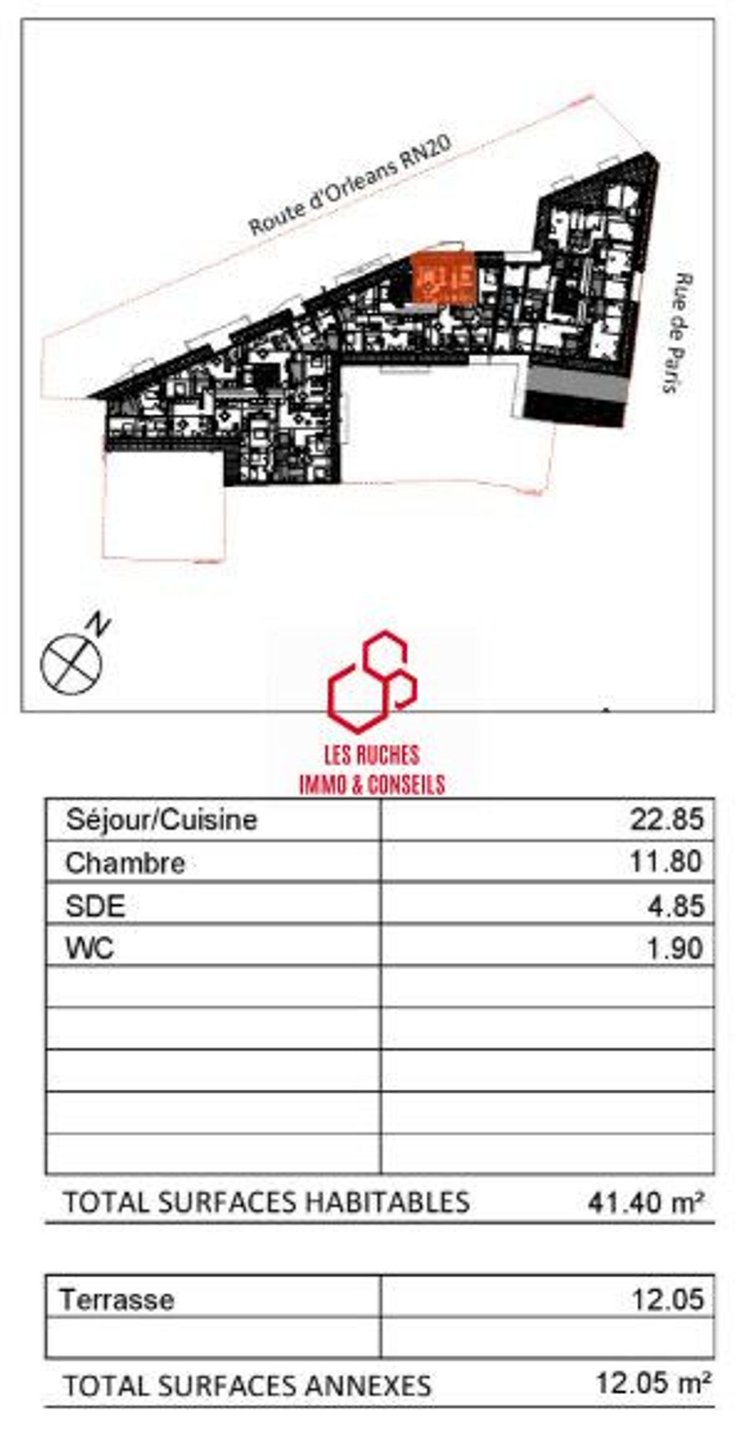 Appartement à vendre, 41m², Montlhéry