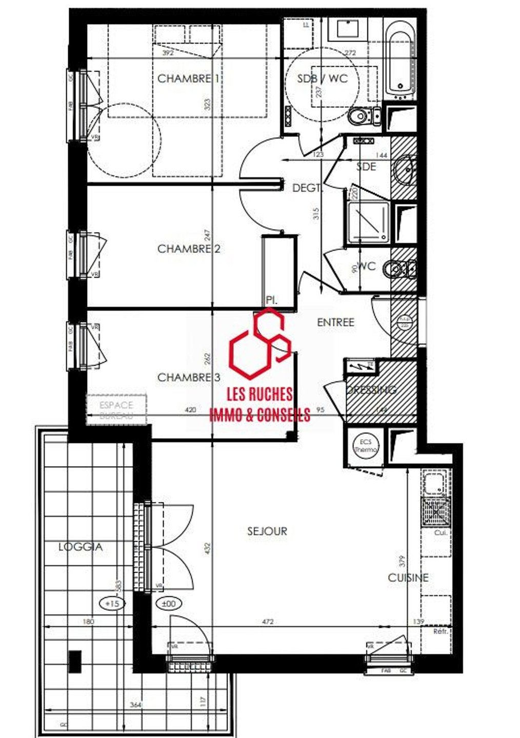 Appartement à vendre, 78m², Saint-Fargeau-Ponthierry