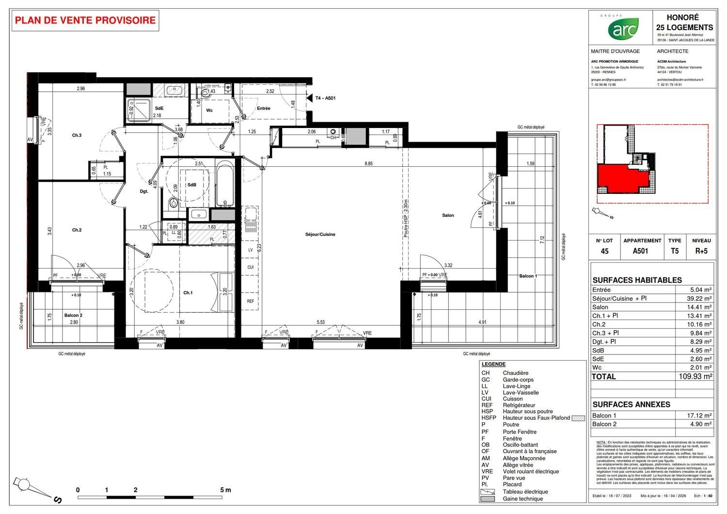 Appartement à vendre, 110m², Saint-Jacques-de-la-Lande