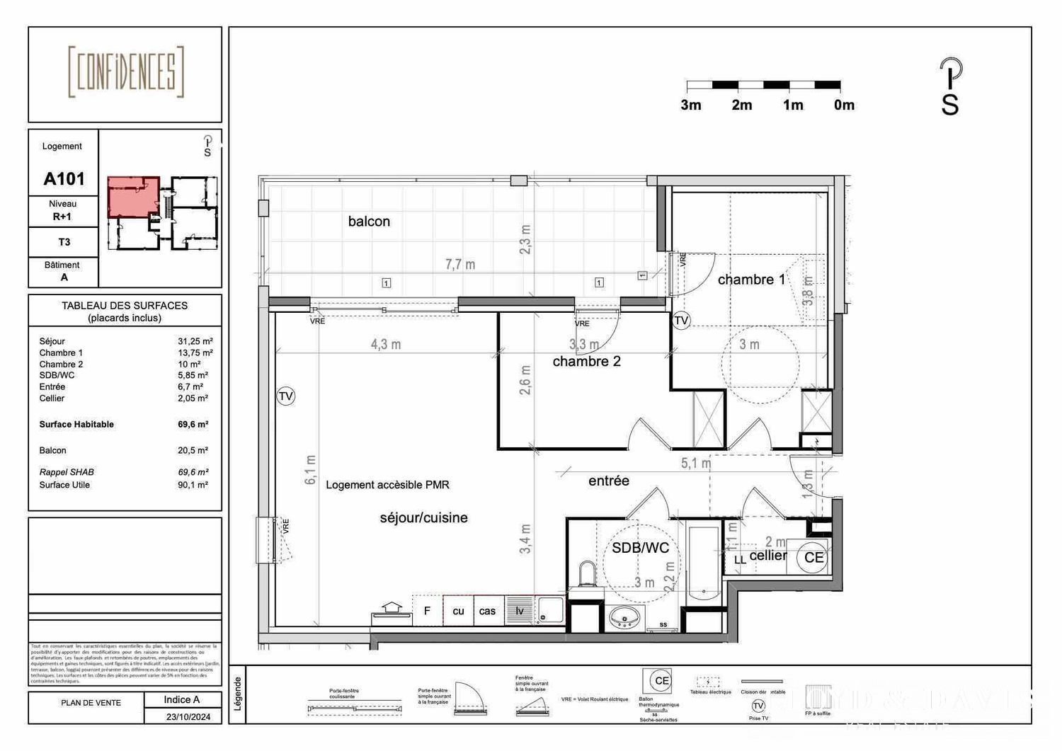 Appartement à vendre, 69m², Saint-Aunès