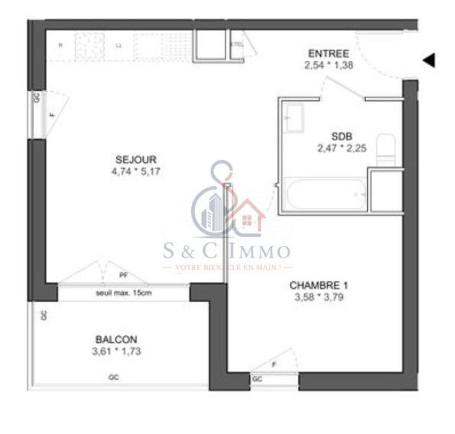 Appartement à vendre, 42m², Ivry-sur-Seine