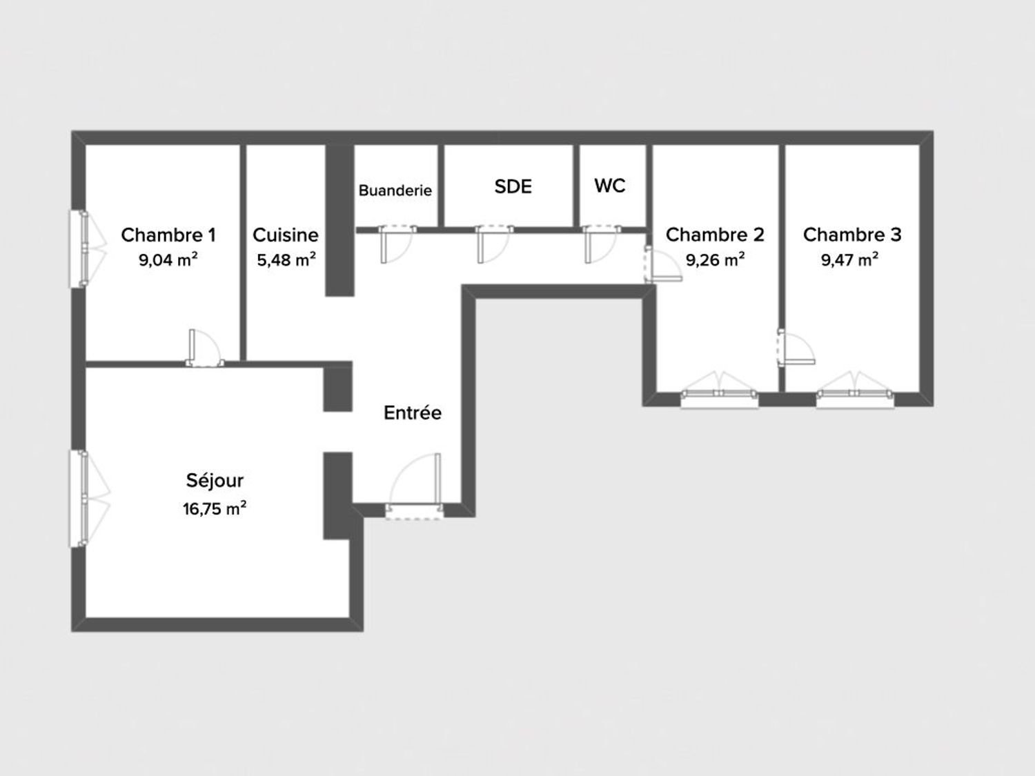 Appartement à vendre, 61m², Levallois-Perret