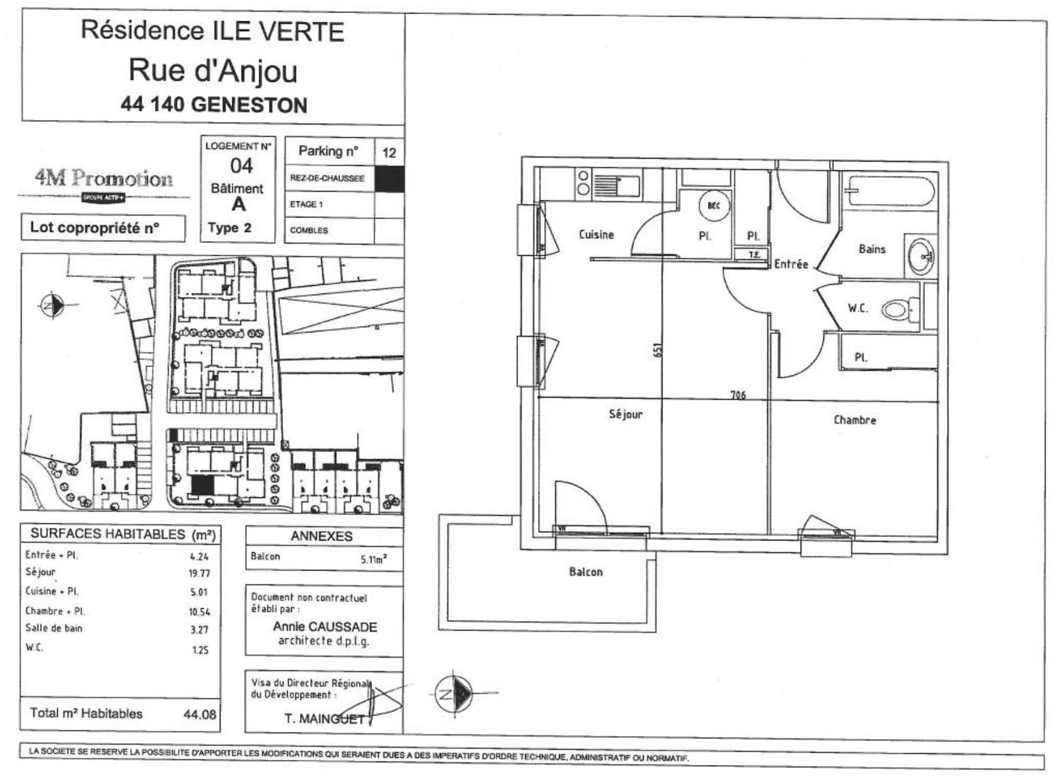 Appartement à vendre, 44m², Geneston