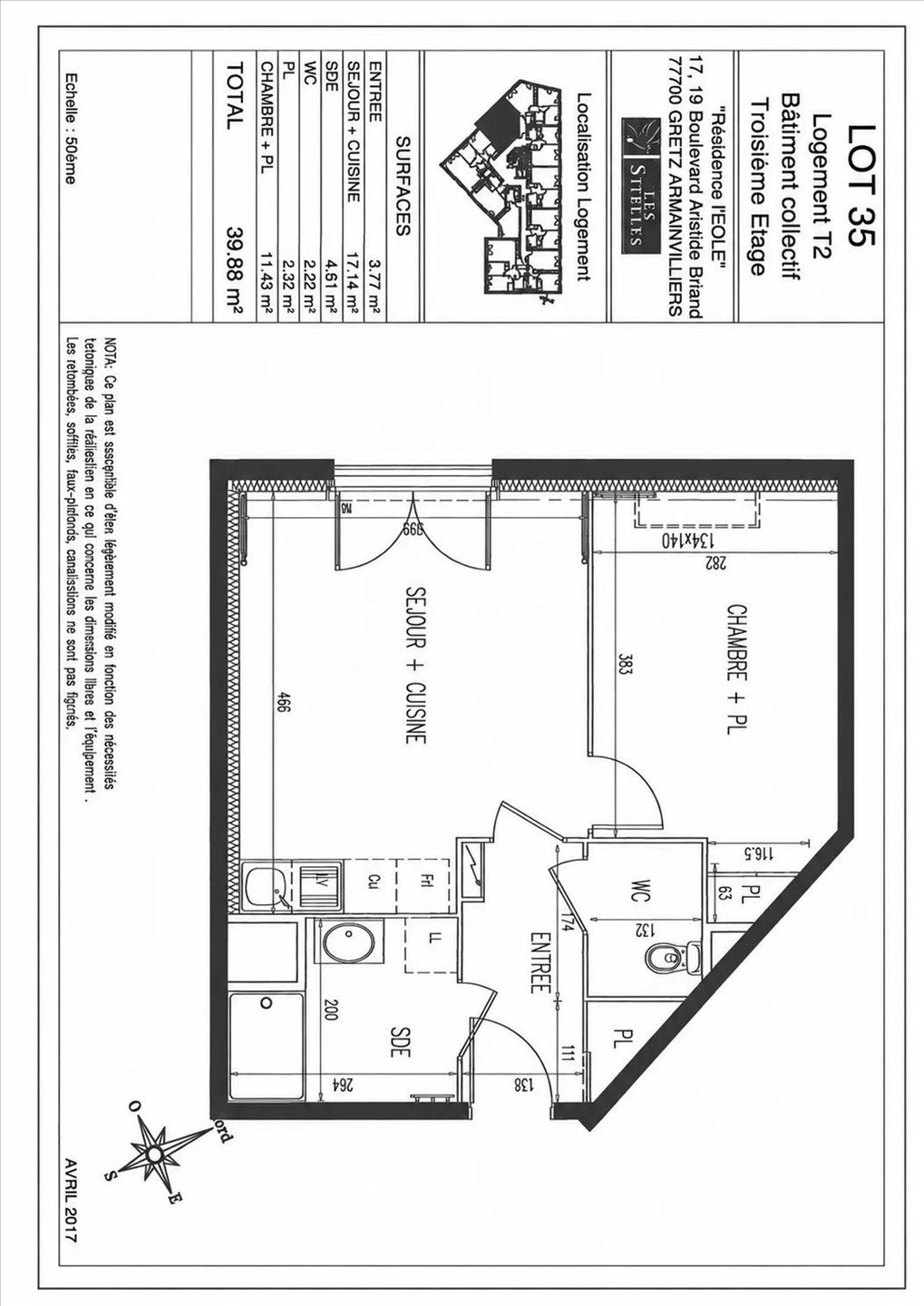 Appartement à louer, 39m², Gretz-Armainvilliers