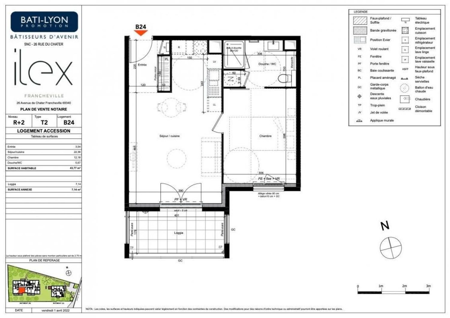 Appartement à vendre, 43m², Francheville