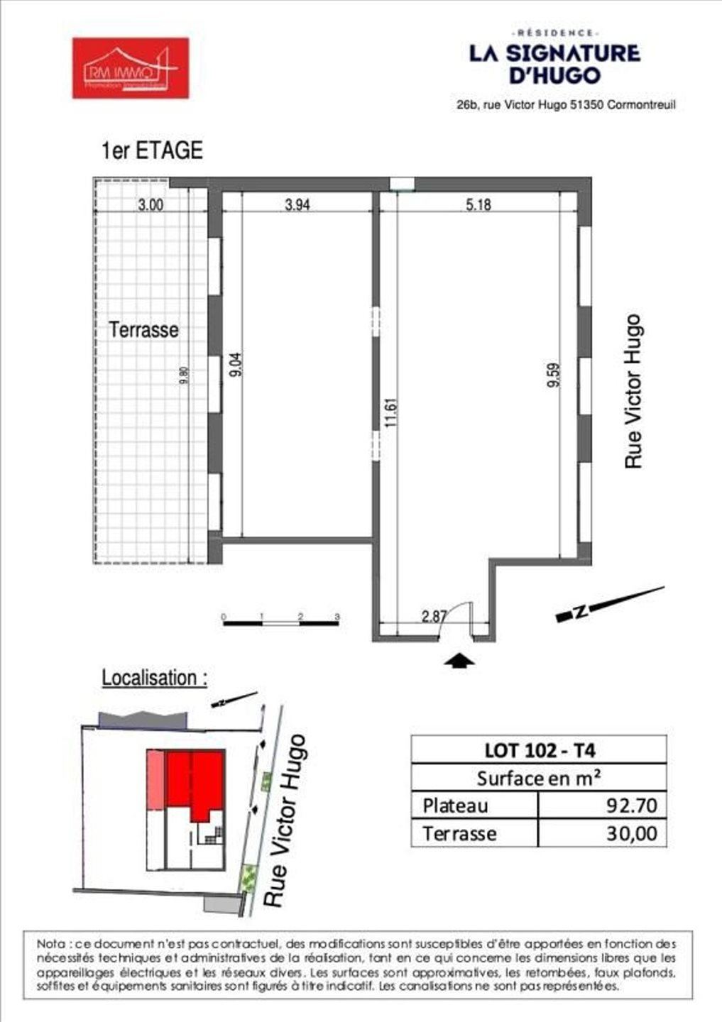 Appartement à vendre, 92m², Cormontreuil