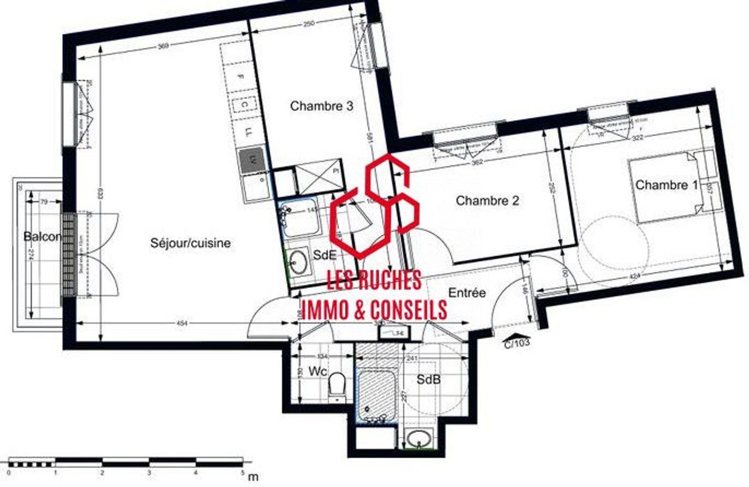 Appartement à vendre, 76m², Le Blanc-Mesnil