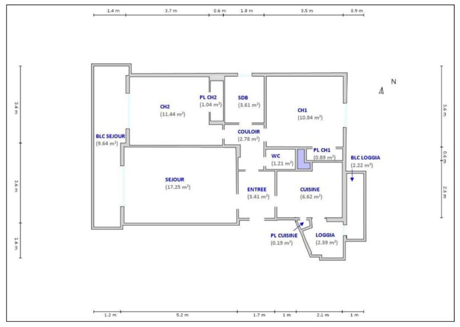 Appartement à vendre, 59m², Antibes