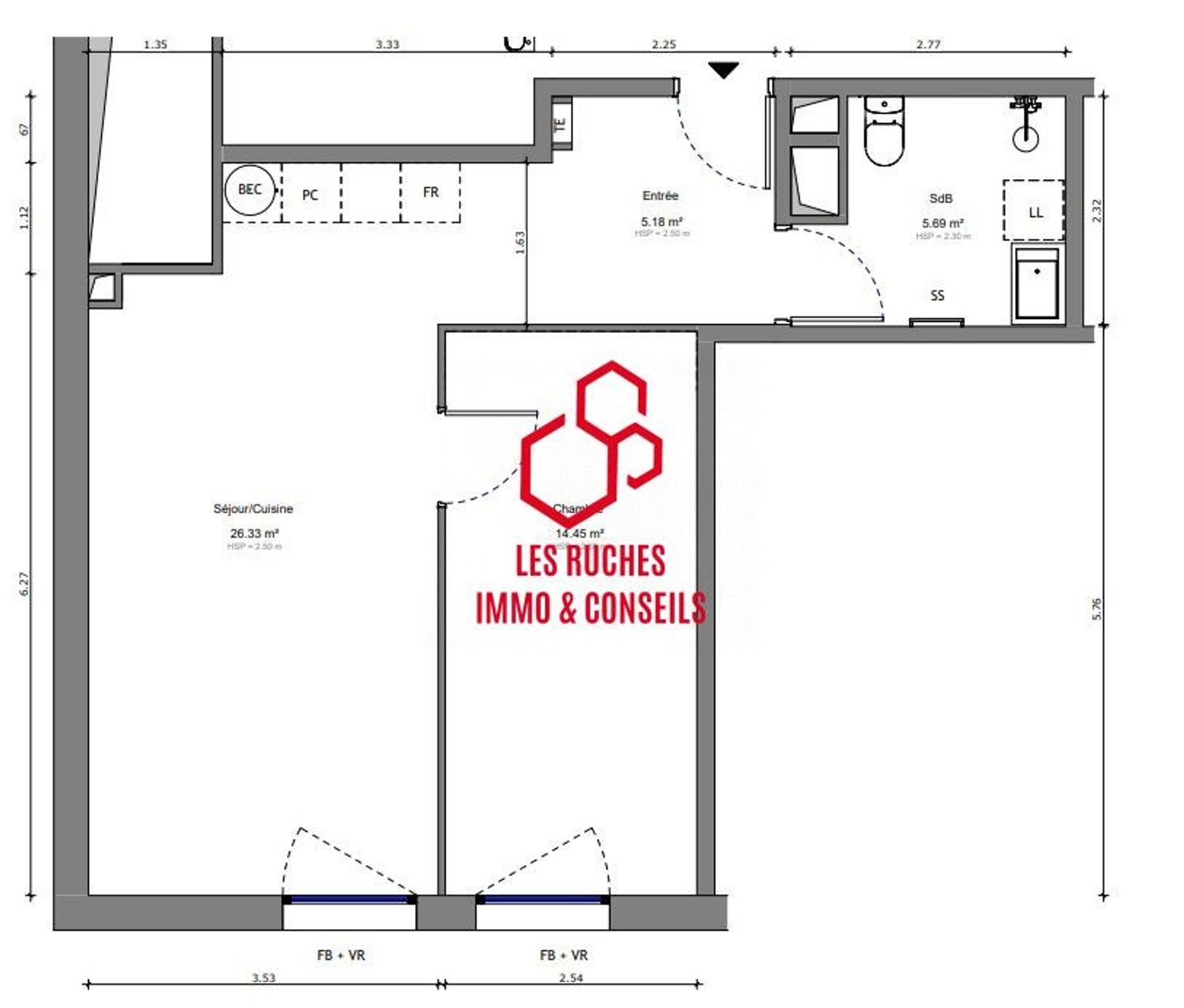 Appartement à vendre, 51m², Sèvres