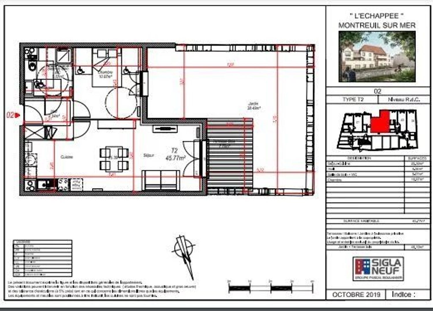 Appartement à vendre, 45m², Montreuil-sur-Mer