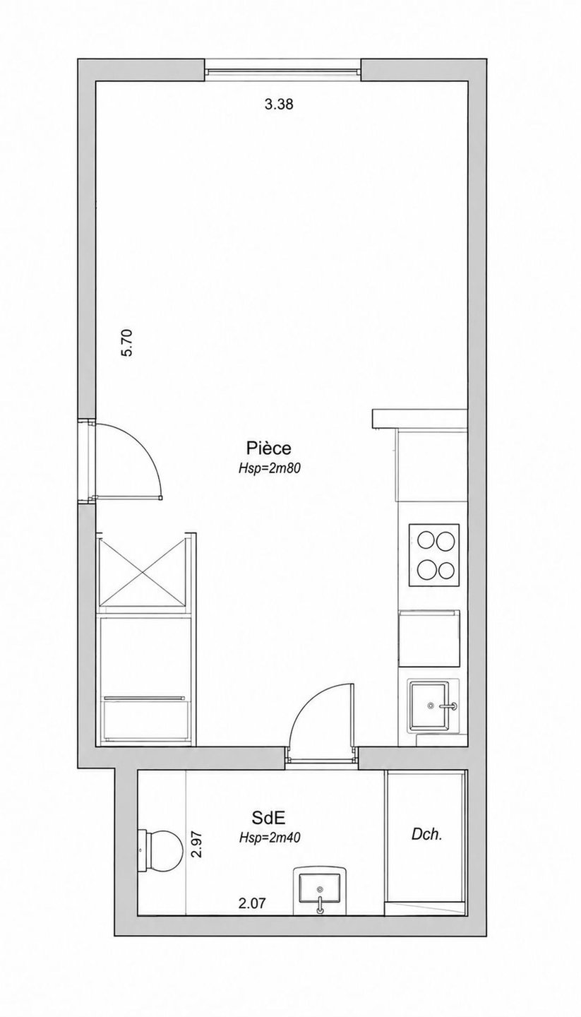 Appartement à vendre, 23m², Meudon