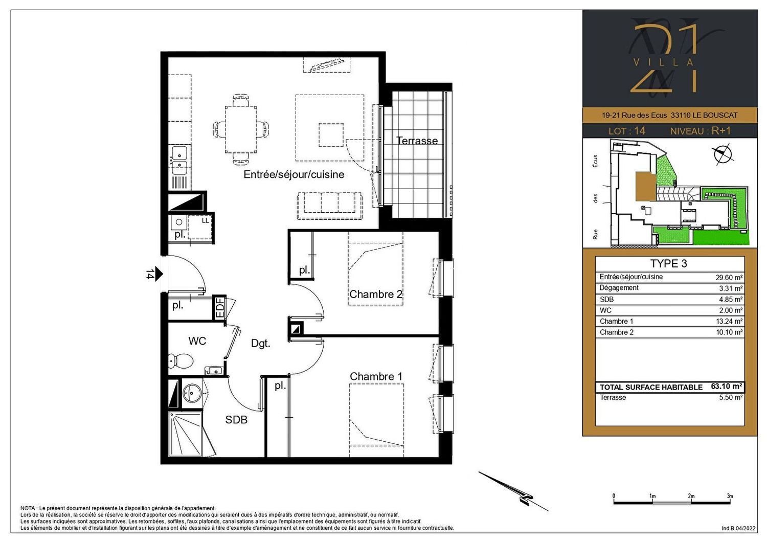 Appartement à vendre, 66m², Le Bouscat