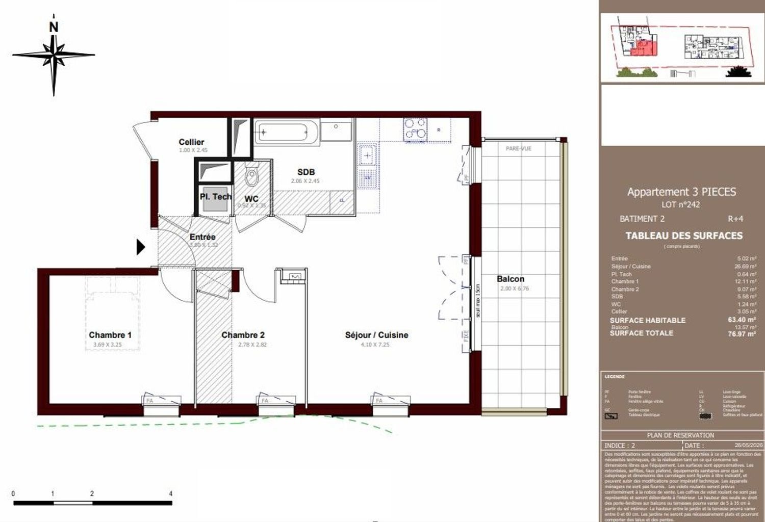 Appartement à vendre, 63m², Annemasse