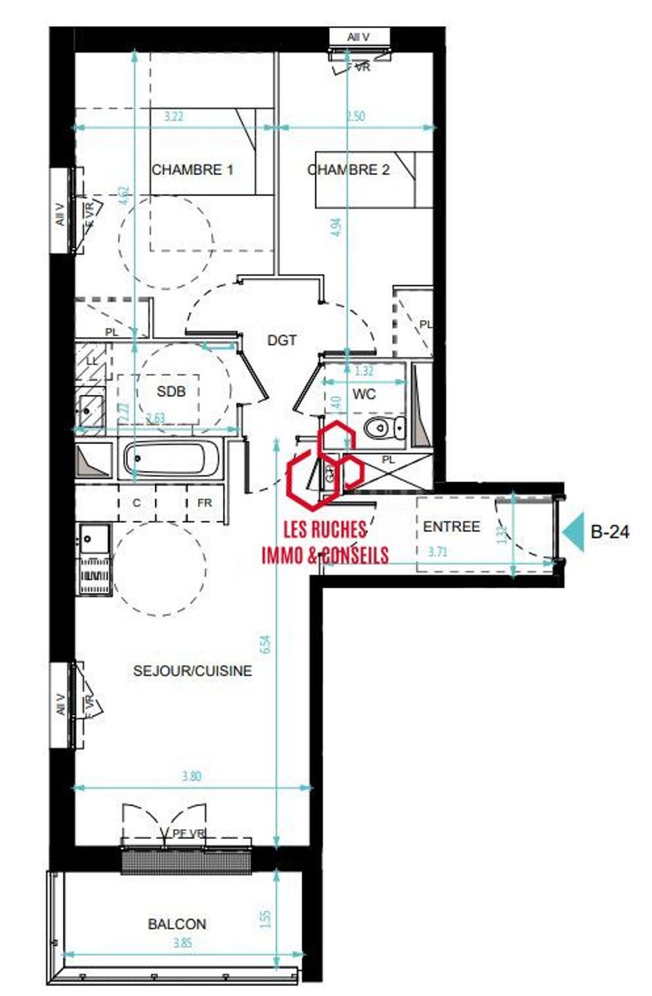 Appartement à vendre, 64m², Magny-le-Hongre
