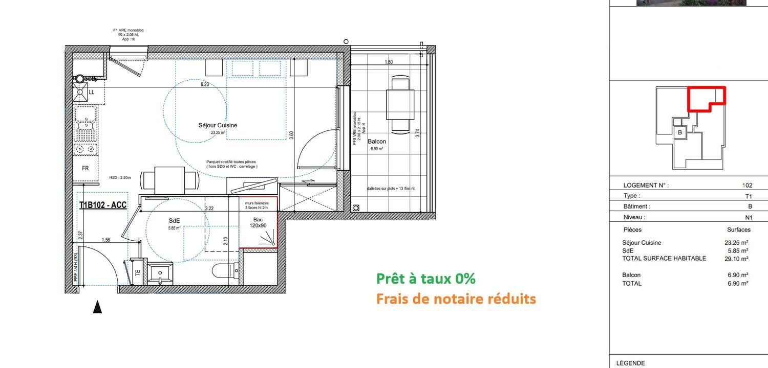 Appartement à vendre, 29m², Brindas