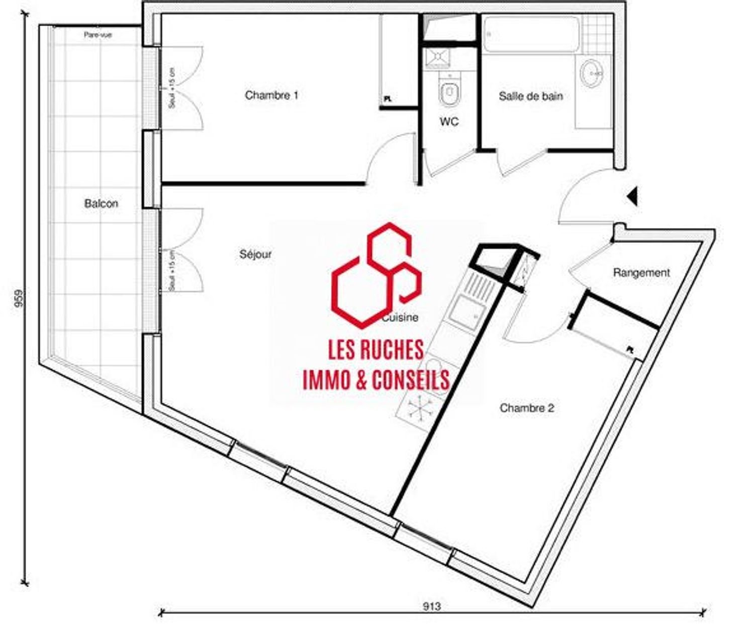 Appartement à vendre, 61m², Cesson