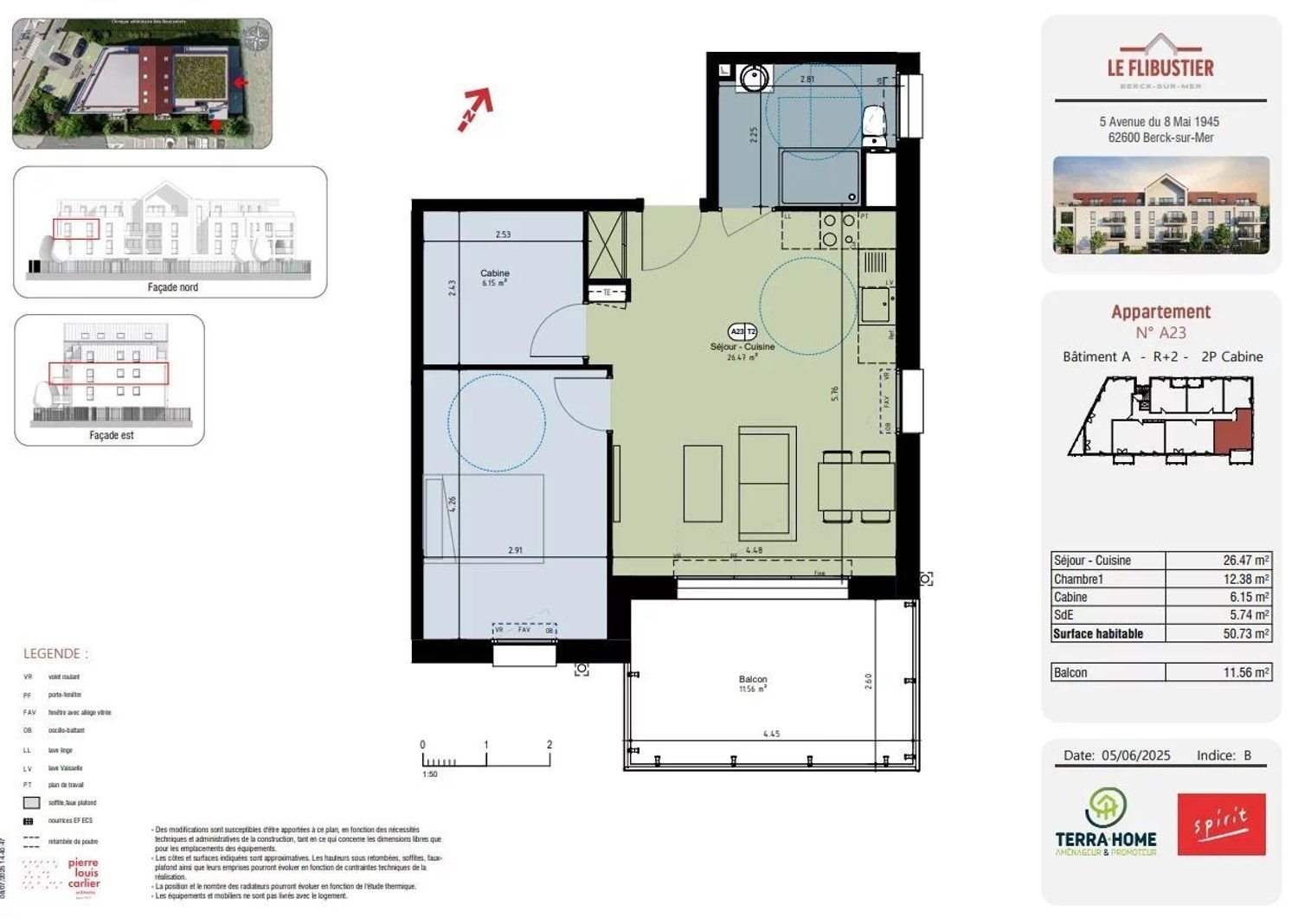 Appartement à vendre, 50m², Berck