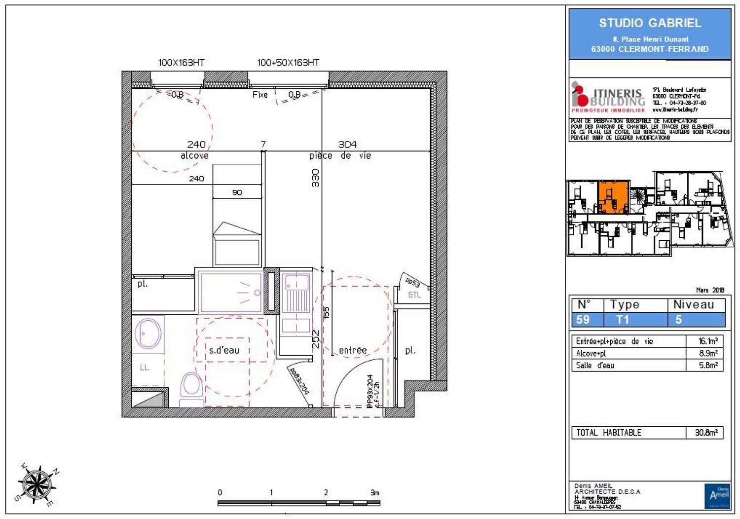Appartement à louer, 30m², Clermont-Ferrand