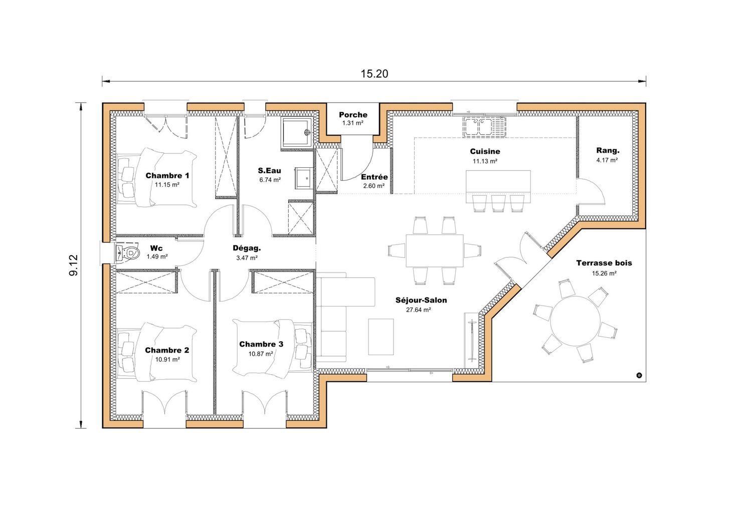 Maison à vendre, 90m², Montauban