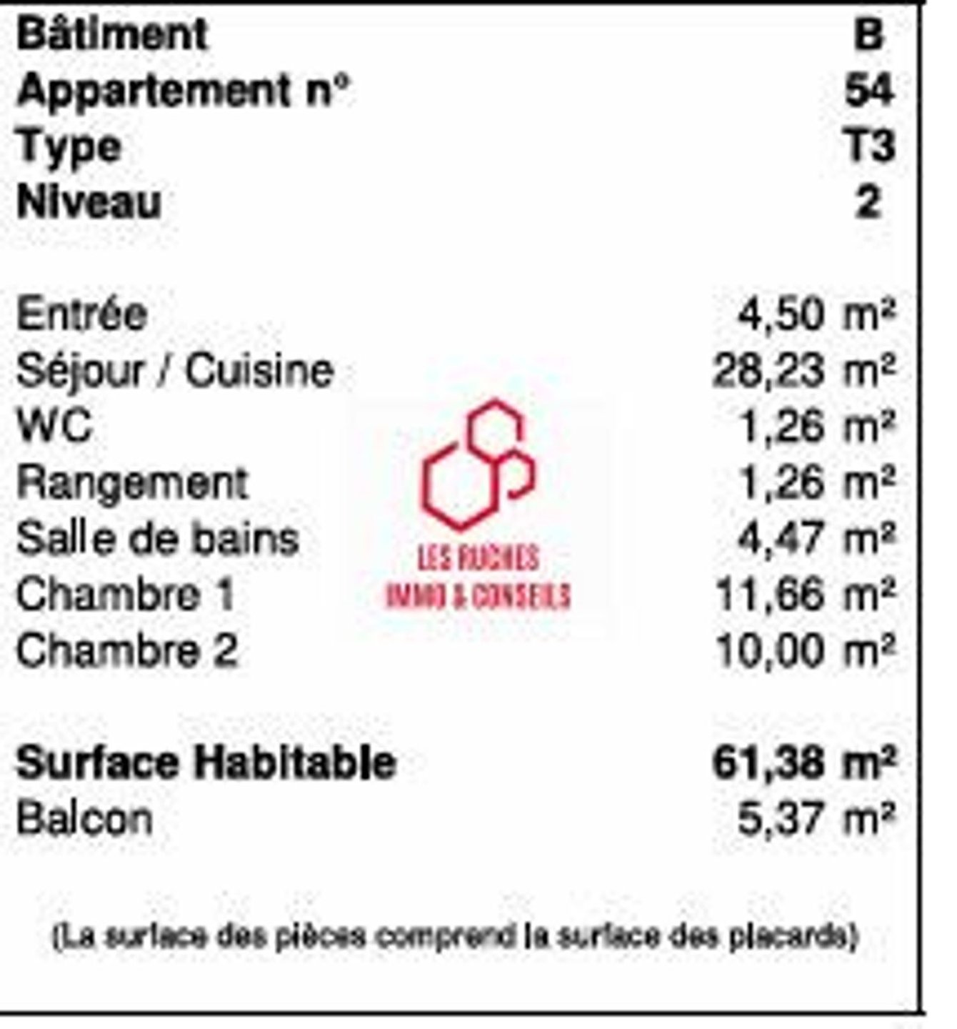 Appartement à vendre, 61m², Linas