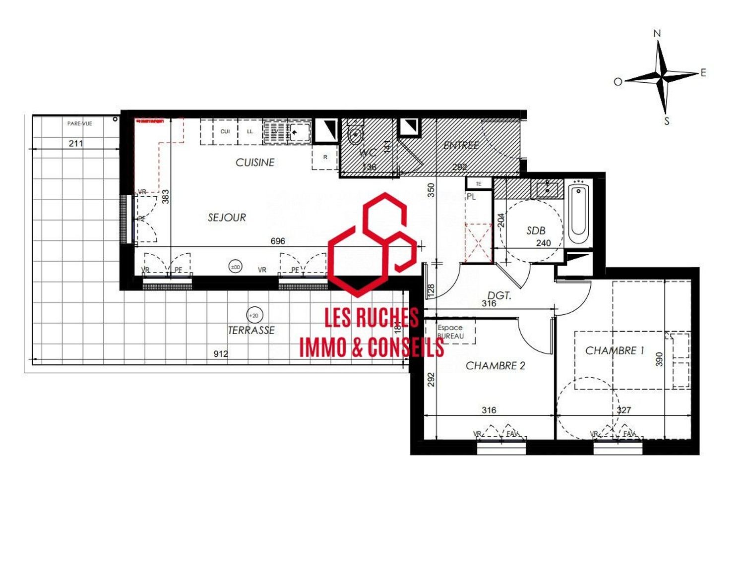 Appartement à vendre, 63m², Lieusaint