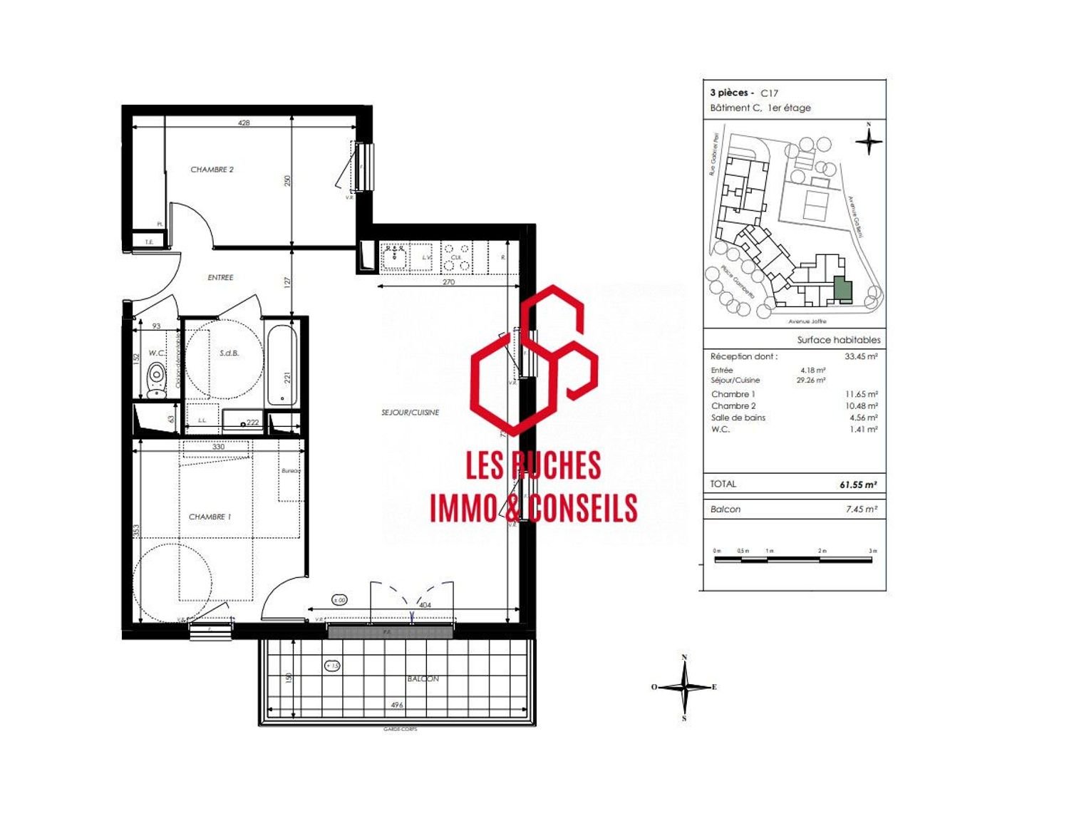 Appartement à vendre, 61m², Brunoy