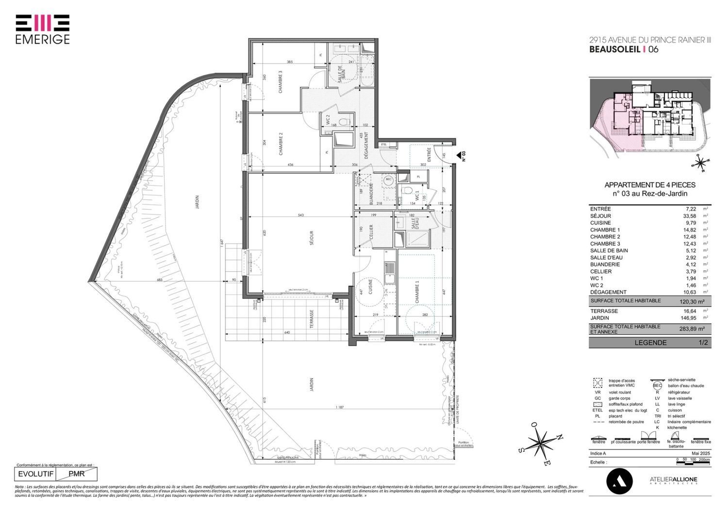 Appartement à vendre, 120m², Roquebrune-Cap-Martin