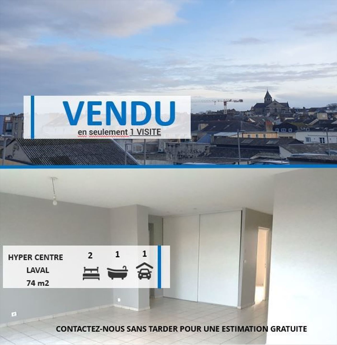 Appartement à vendre, 73m², Laval