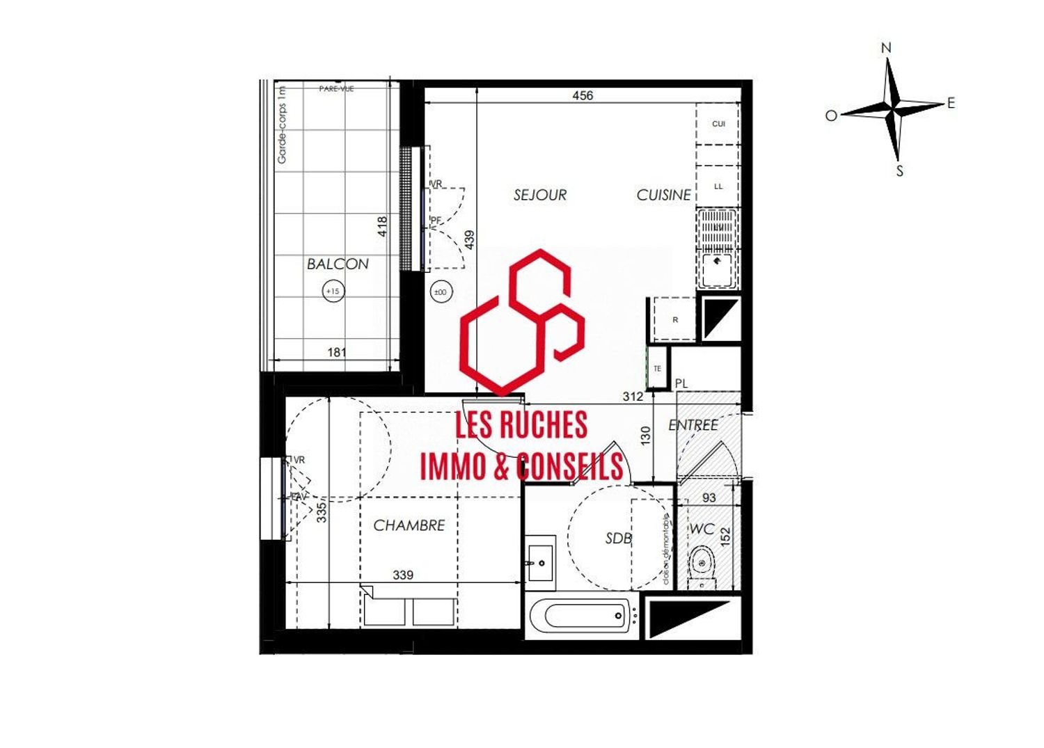 Appartement à vendre, 40m², Lieusaint