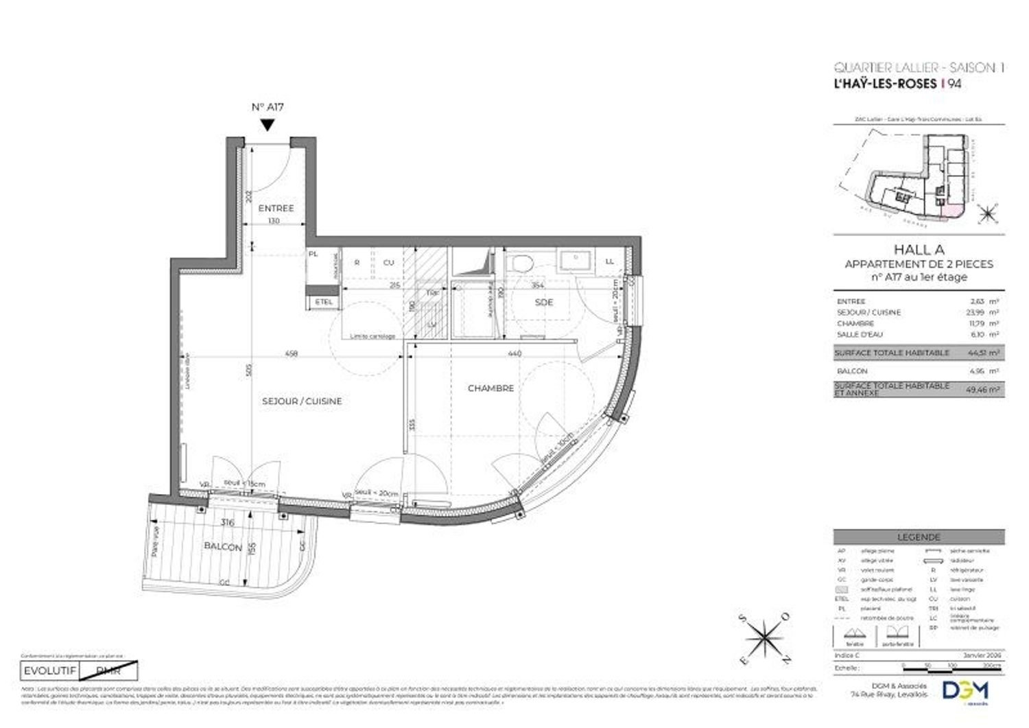 Appartement à vendre, 45m², L'Haÿ-les-Roses