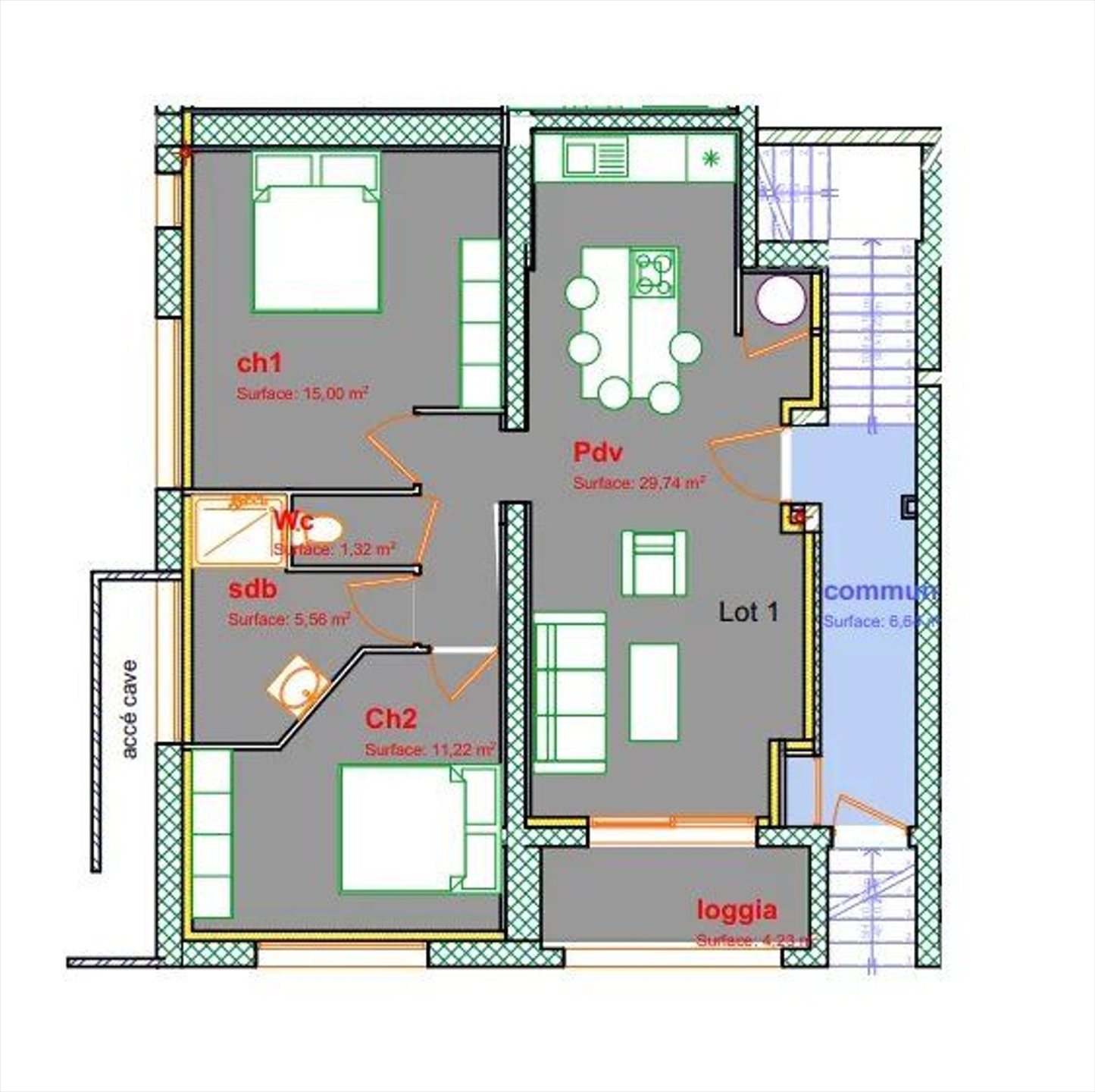 Appartement à vendre, 62m², Merlimont
