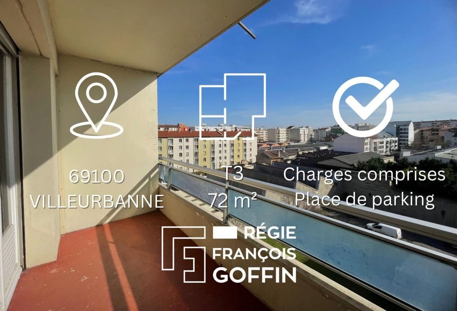 Appartement à louer, 72m², Villeurbanne