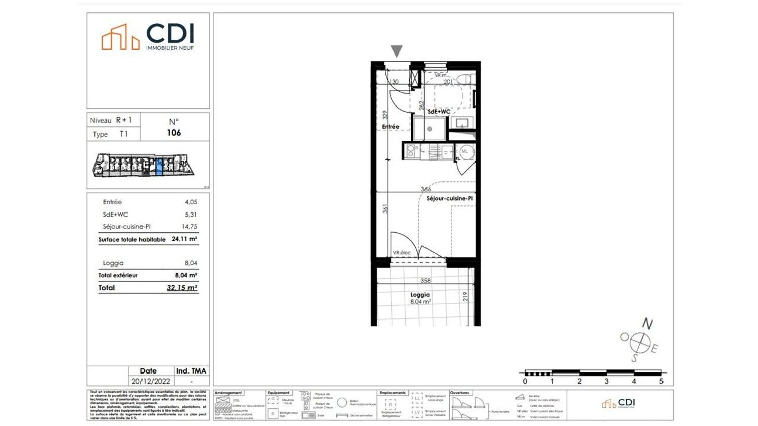 Appartement à vendre, 21m², Castelnau-le-Lez