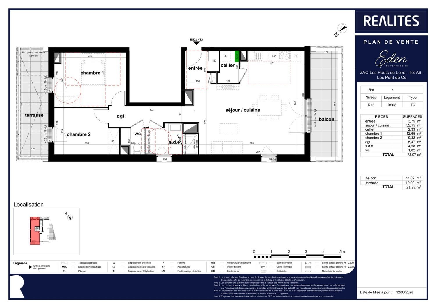 Appartement à vendre, 72m², Les Ponts-de-Cé