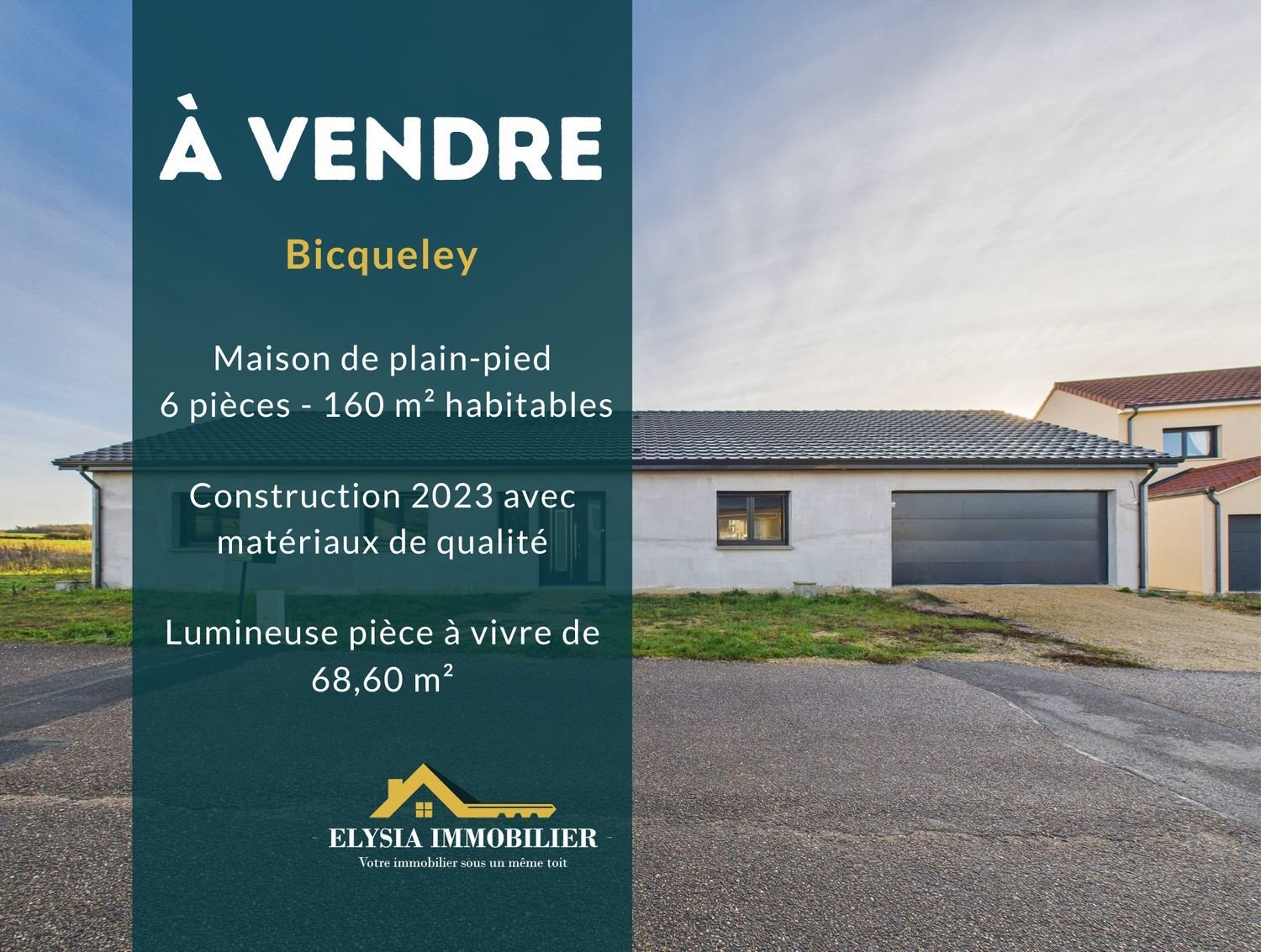 Maison à vendre, 160m², Bicqueley