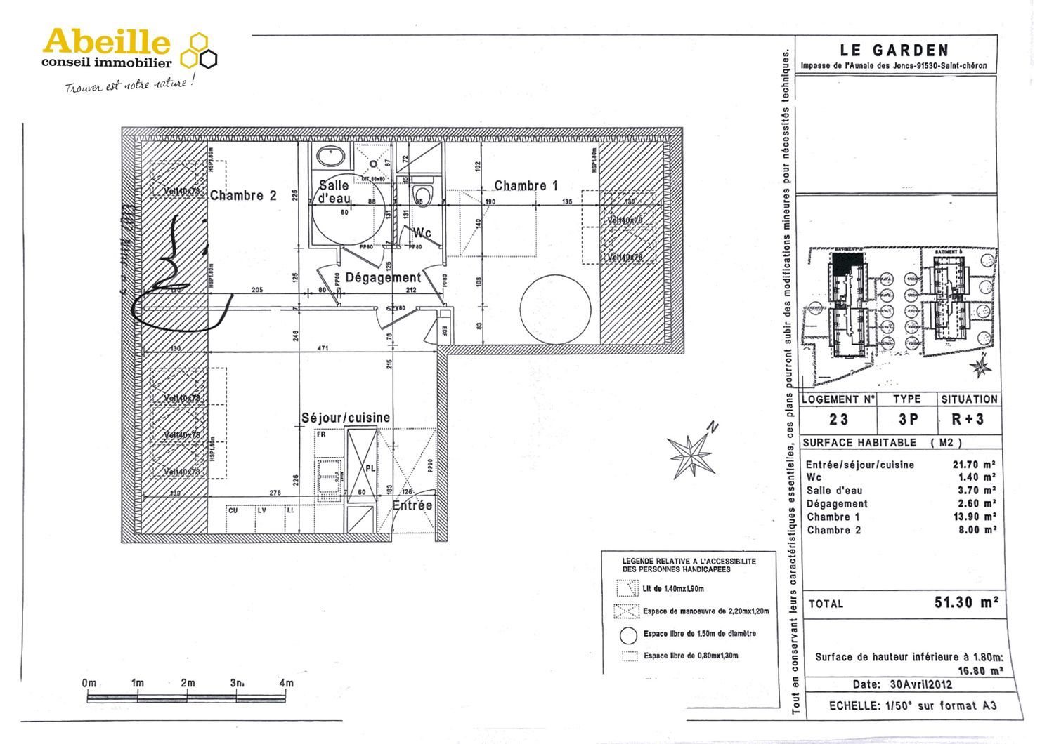 Appartement à vendre, 51m², Saint-Chéron