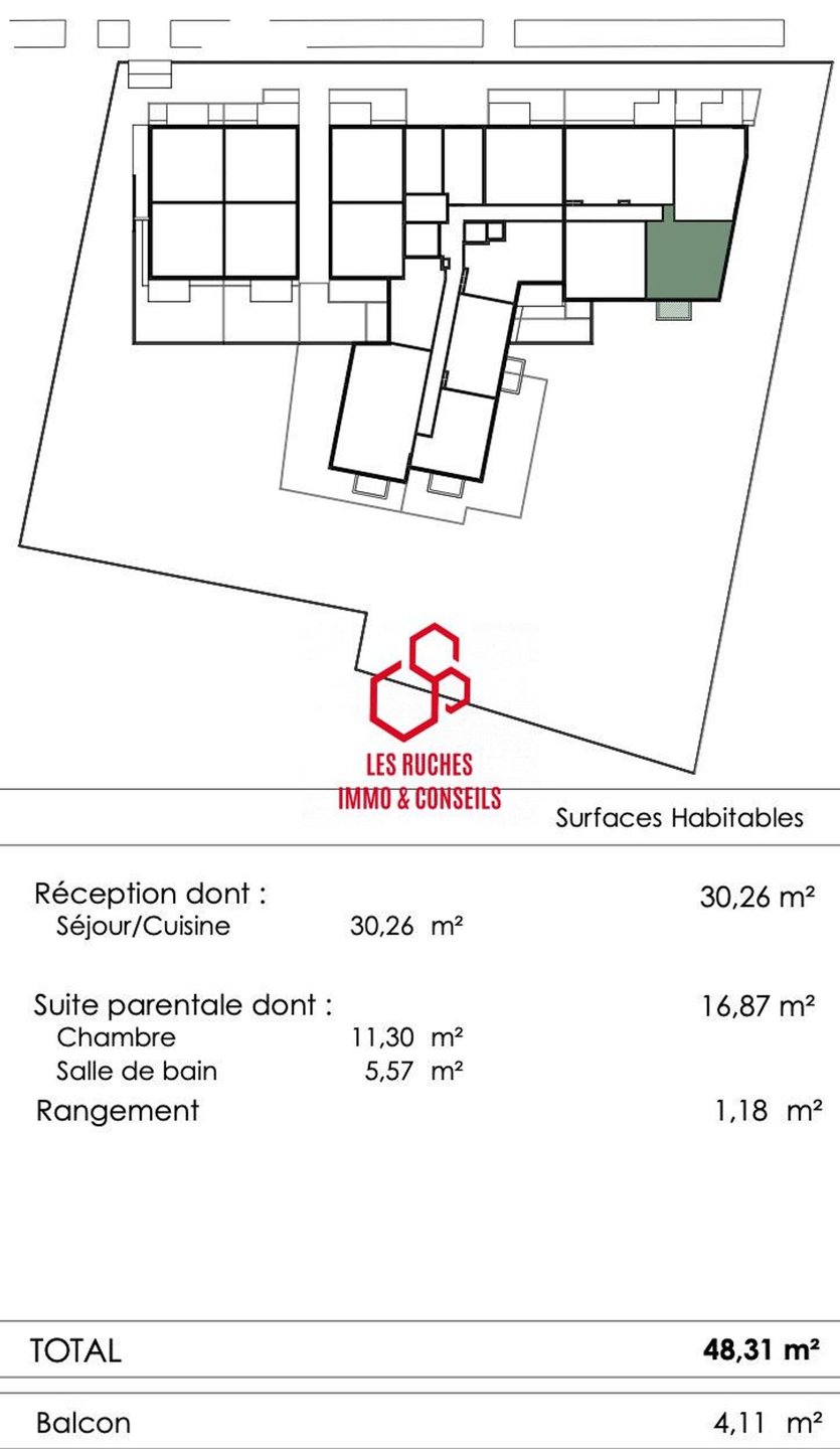 Appartement à vendre, 48m², Melun