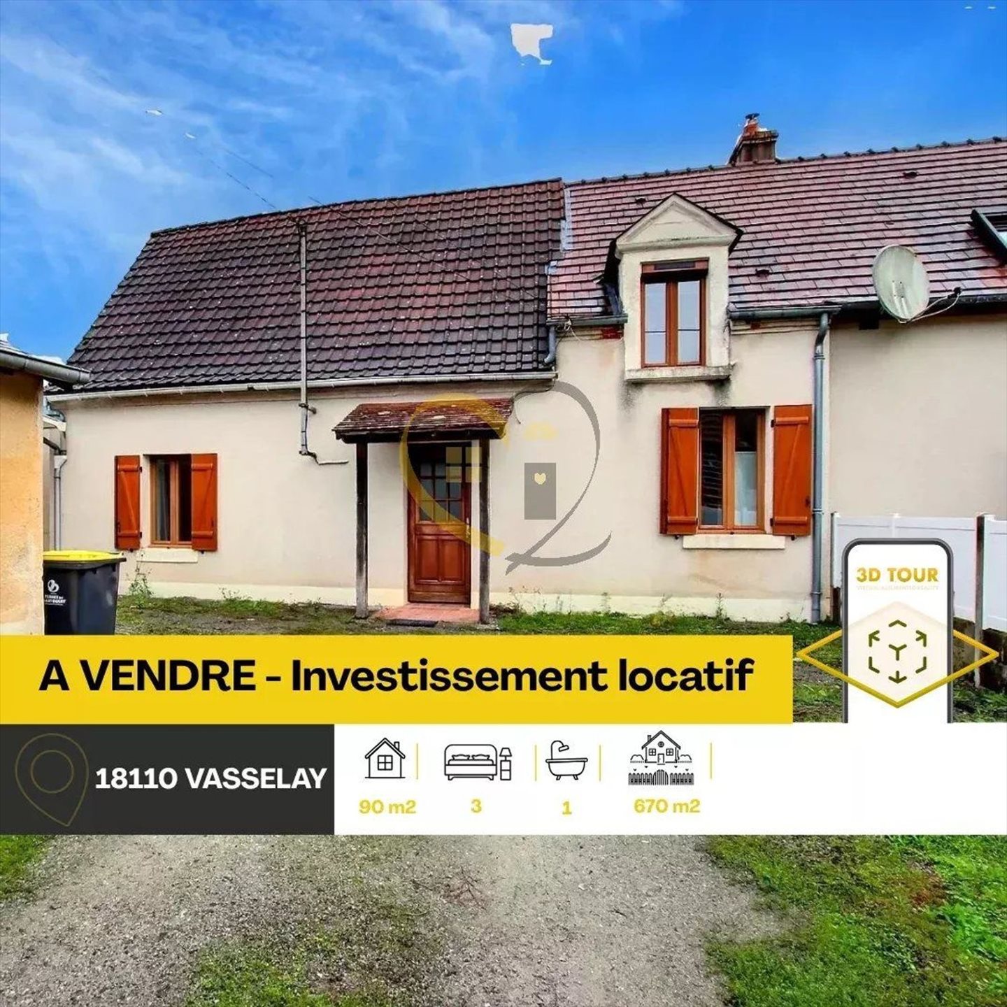 Maison à vendre, 90m², Vasselay